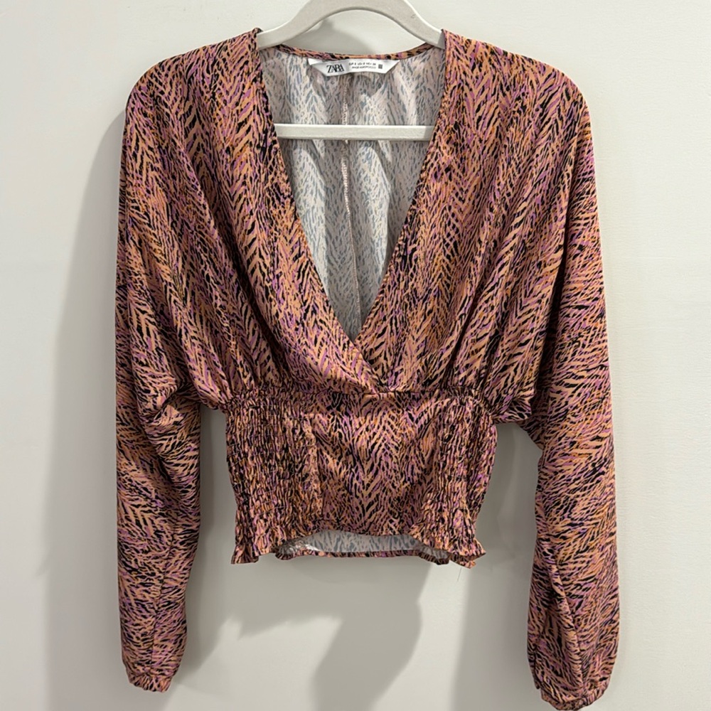 Zara abstract printed top